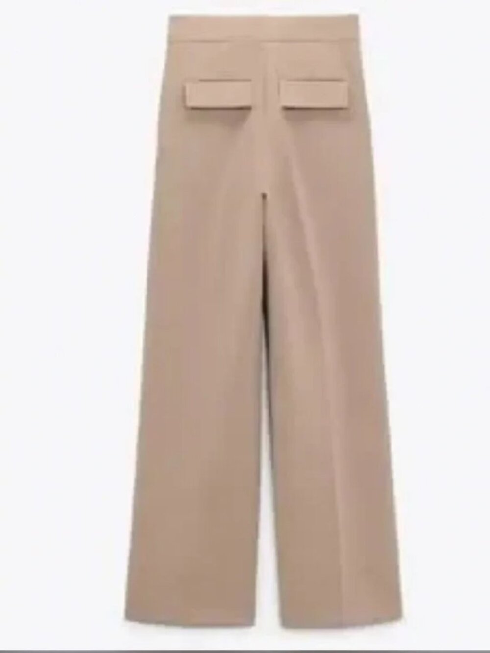 Zara Tan Ultra High Waisted Wide-Leg Women's Pants
